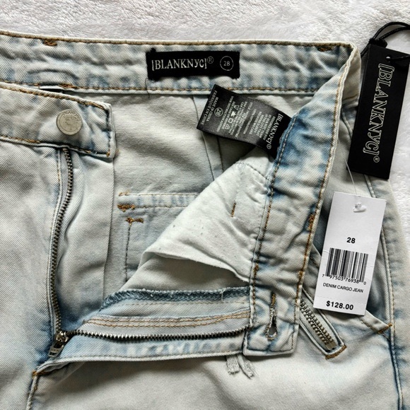 BLANK NYC Franklin Rib Cage Light Blue Jeans with Oversized Cargo Pockets--28 - Picture 8 of 15